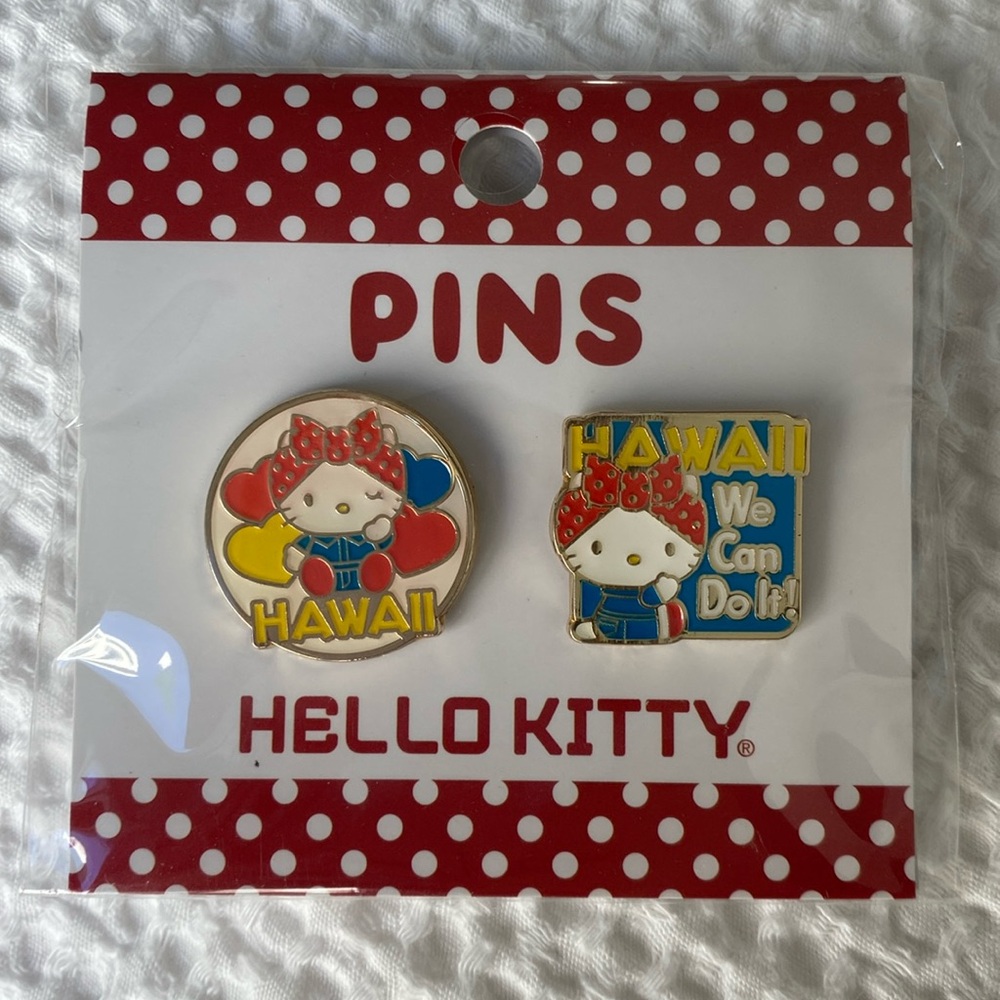 Hello Kitty Enamel Pin Set from Hawaii 🌈